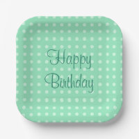 Modèle vert menthe tendance Texte Joyeux Anniversa