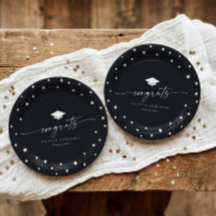 Modern Black and White Class of 2026 Graduation