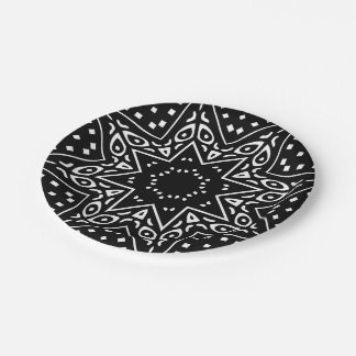 Assiettes En Carton Modern Mudcloth Pattern Paper Plate