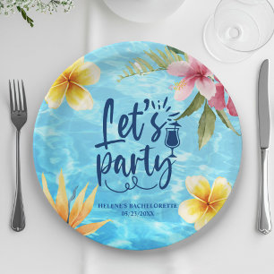 Assiettes En Carton Moderne Chic Pool Bachelorette Party