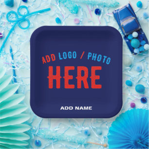 ASSIETTES EN CARTON MODERNE MODERNE ET MODERNE MARINE BLEUE VÉRIFIÉE M