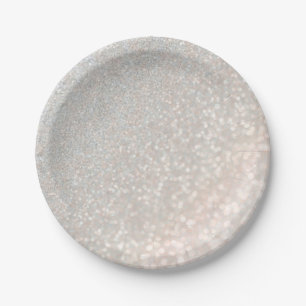 Assiettes En Carton moderne, rose, doré, brillant, ombre, blush, parti