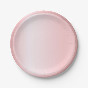 Assiettes En Carton Moderne Rose Gold Rose Tendances Modèle Élégant