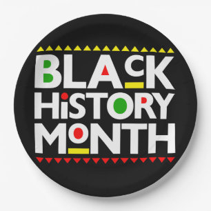 Assiettes En Carton Mois de l'histoire noire Melanin Bruh Sista King Q