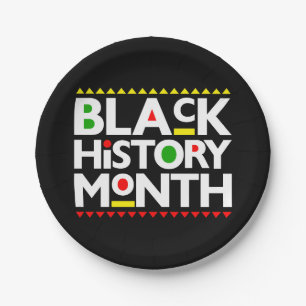 Assiettes En Carton Mois de l'histoire noire Melanin Bruh Sista King Q