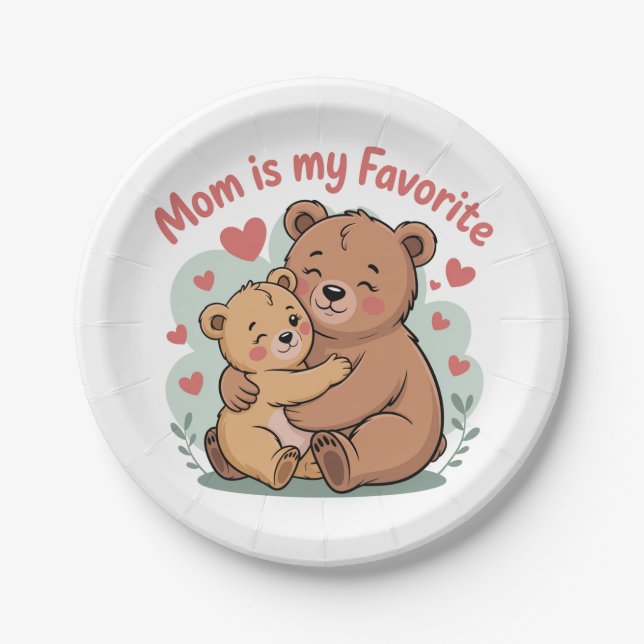 Assiettes En Carton Mom Is My Favorite (Devant)