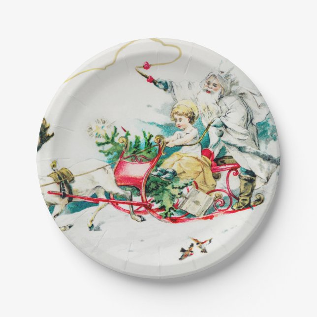 Assiettes En Carton Mon Cher Petit Ami - Noël Papier de Fête Pl (Devant)