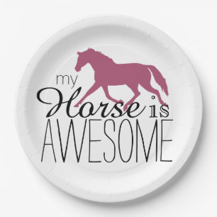 Assiettes En Carton Mon Cheval Est Un Équestre Magnifique