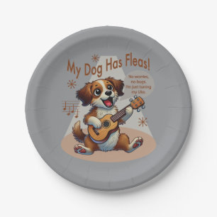 Assiettes En Carton Mon chien a des puces chanson d'accordage ukulélé