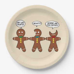 Assiettes En Carton Mon pain d'épices ma jambe fait mal à l'Humour