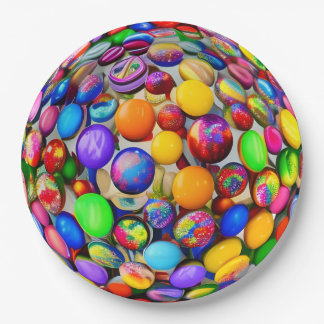 Assiettes En Carton Monde sphérique de bonbons