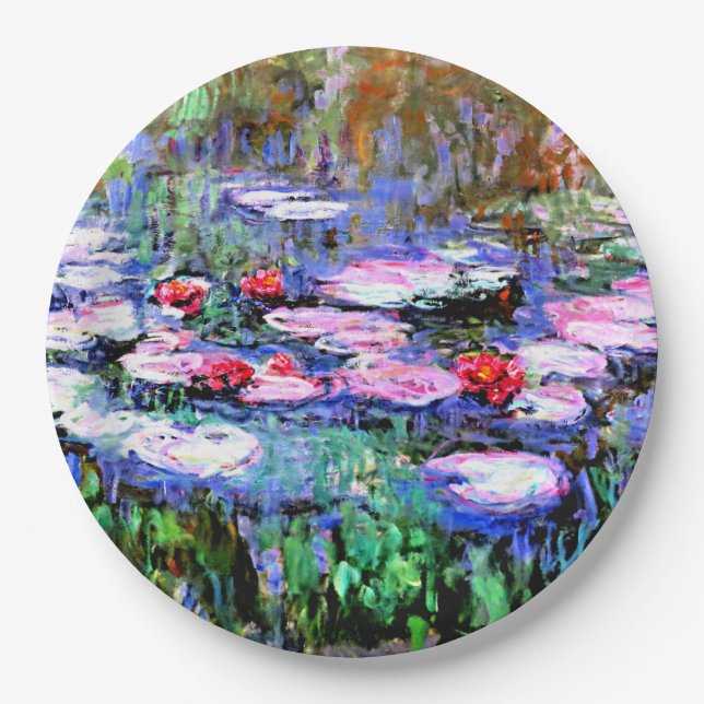Assiettes En Carton Monet - Los Nenufares (nénuphar)  (Devant)