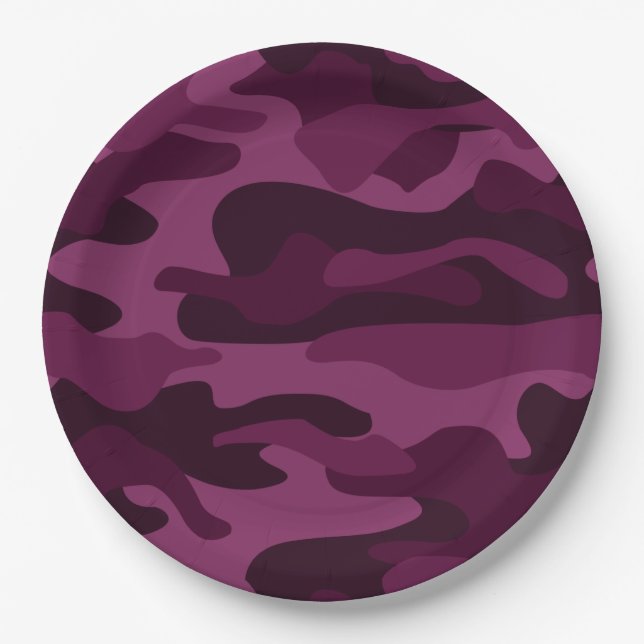 Assiettes En Carton Monocolore violet tyrien (Devant)