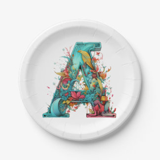 Assiettes En Carton Monogramme A Allure