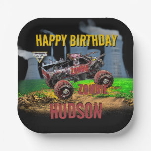Assiettes En Carton Monster Jam - Anniversaire Zombie