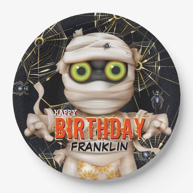 Assiettes En Carton Monster Mummy Anniversaire de enfant (Devant)