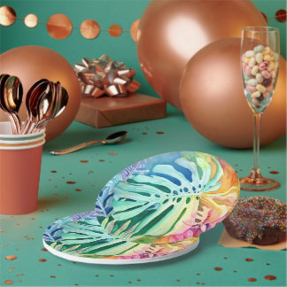 Assiettes En Carton Monstera