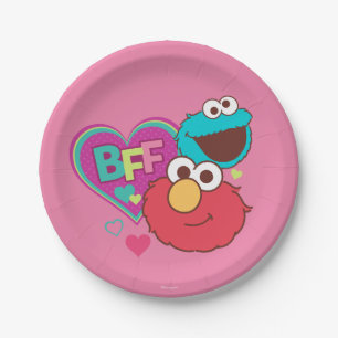 Assiettes En Carton Monstre Elmo & Cookie - BFF