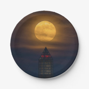 Assiettes En Carton Monument de la super lune sur Washington