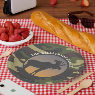 Assiettes En Carton Moose et Camo