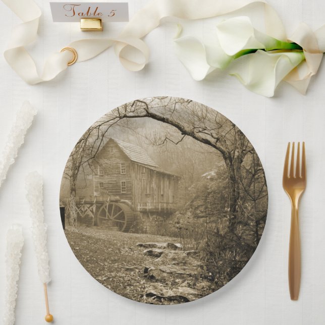 Assiettes En Carton Morning Mist (Mariage)