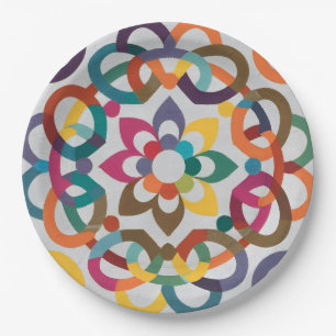 Assiettes En Carton mosaïques andalouse-marocaine