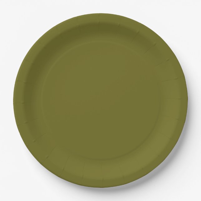 Assiettes En Carton Moss Green (Devant)