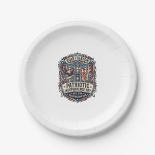 Assiettes En Carton Motard Patriotique Patriote Route Liberté Patriote