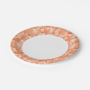 Assiettes En Carton motif à main de mer