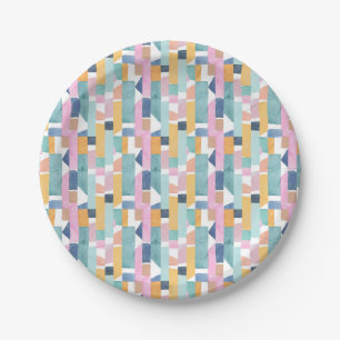Assiettes En Carton Motif abstrait de forme d'aquarelle