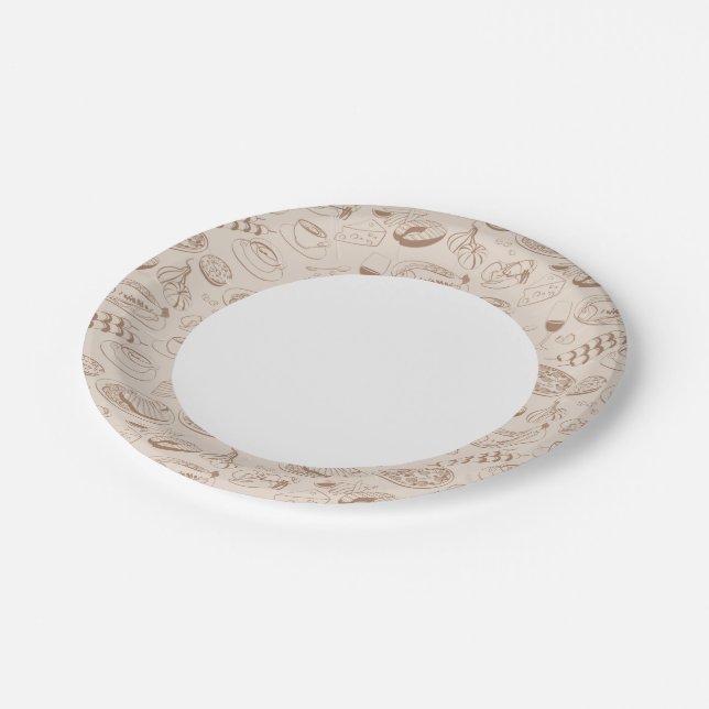 Assiettes En Carton Motif alimentaire 3 (Angle)