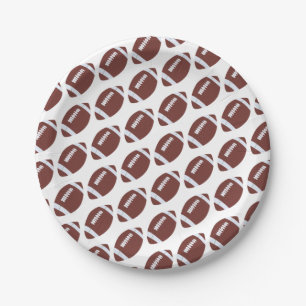 Assiettes En Carton Motif américain de football Gridiron Ball