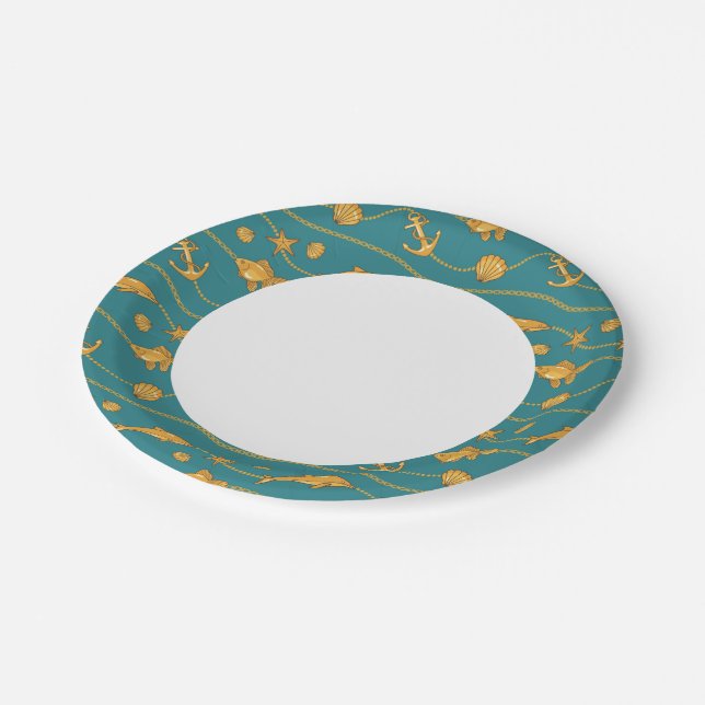 Assiettes En Carton Motif auriculaire (Angle)