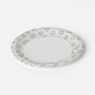 Assiettes En Carton Motif aux hiboux