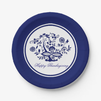 Assiettes En Carton Motif bleu d'oignon votre salutation ou vacances