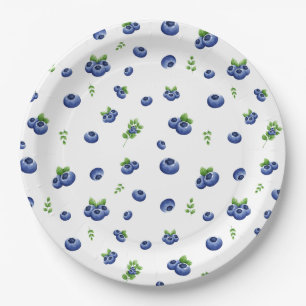Assiettes En Carton Motif Blueberry