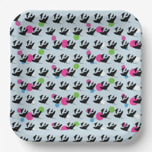 Assiettes En Carton Motif coloré de raie pastenague de fête