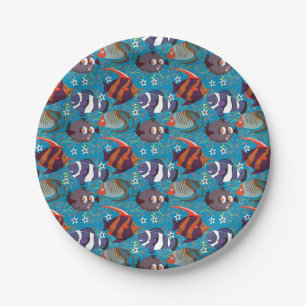 Assiettes En Carton Motif d'animaux aquatiques vie sous-marine océan