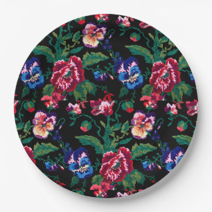 Assiettes En Carton Motif d'art populaire traditionnel ukrainien vushu