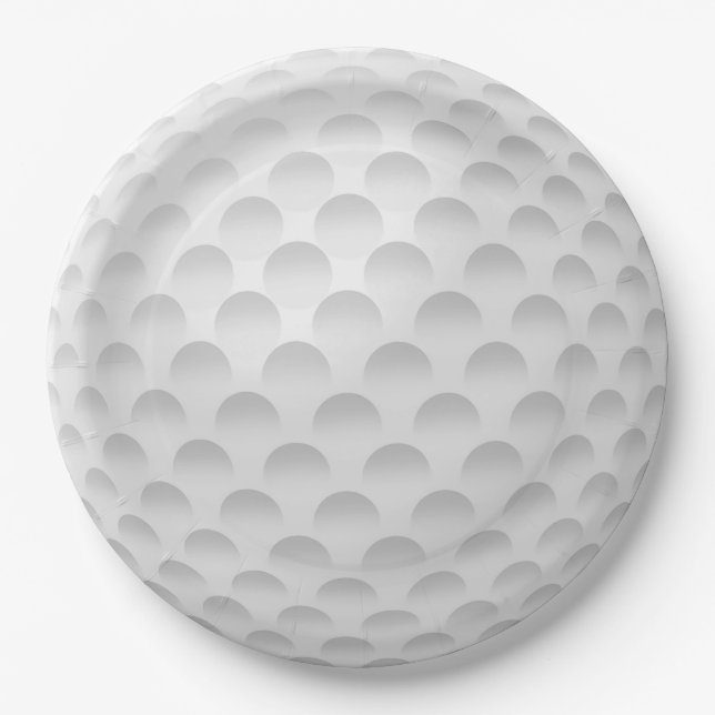 Assiettes En Carton Motif de balle de golf (Devant)