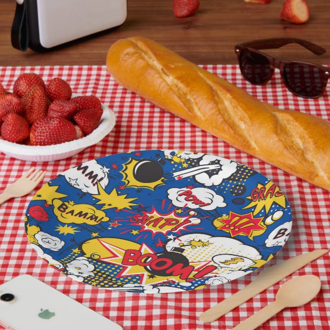 Assiettes En Carton Motif de bande dessinée mignon  (Pique-nique)