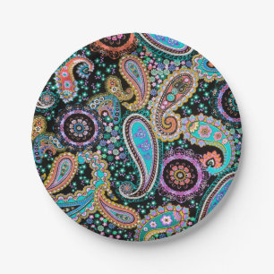 Assiettes En Carton Motif de Bohème de mod de Boho