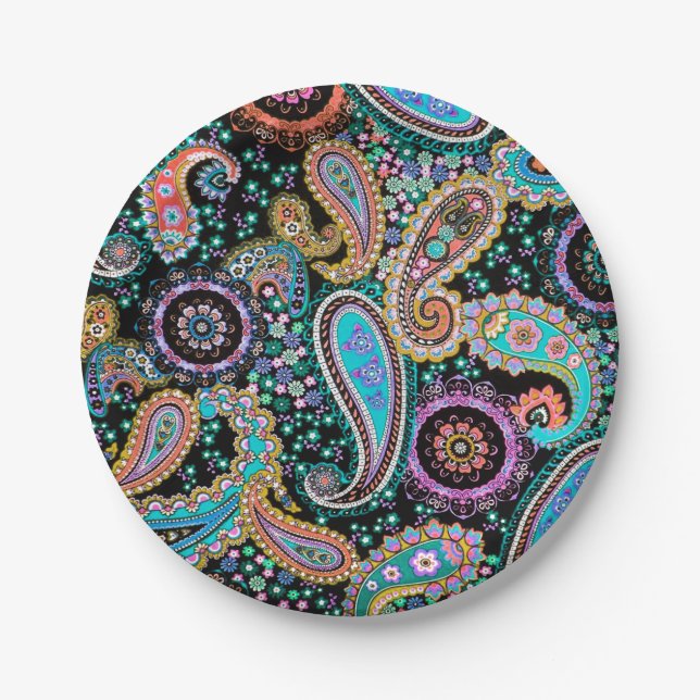 Assiettes En Carton Motif de Bohème de mod de Boho (Devant)