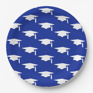 Assiettes En Carton Motif de casquettes d'obtention du diplôme de ble