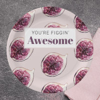 Motif de Fig violet moderne & Vous êtes Figgin' Aw