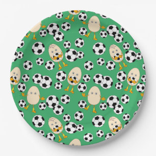 Assiettes En Carton Motif de football Egghead