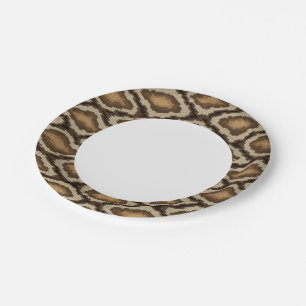 Assiettes En Carton motif de peau de serpent python 2