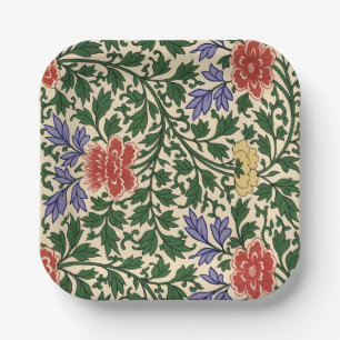Assiettes En Carton Motif de pivoine de chinoiserie vintage Owen Jones