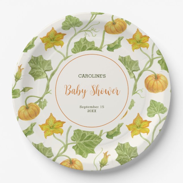 Assiettes En Carton motif de pomme d'aquarelle (Devant)