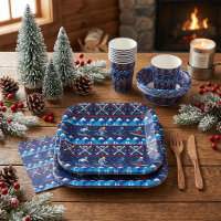 Motif de ski de Noël laid pour les Fêtes
